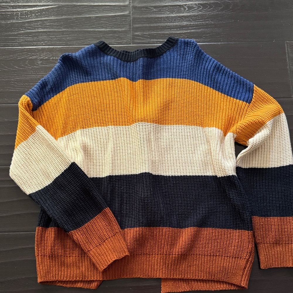 Colorblock Striped Sweater for Men